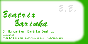 beatrix barinka business card